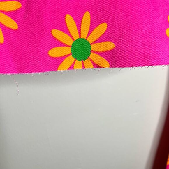 Free People Youthquake Flare Jeans 27 Pink Daisy Hippie Retro Cropped Floral New - Picture 7 of 12